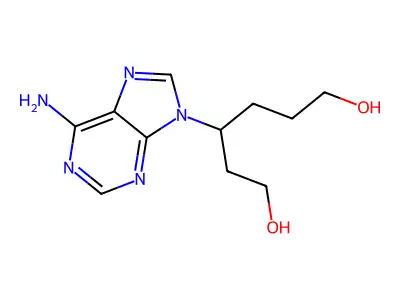 3-(9H-6-Aminopurin-9-yl)hexane-1,6-diol structure