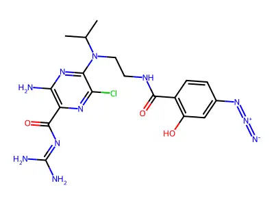 5-(N-2'-(4''-Azidosalicylamidino)ethyl-N'-isopropyl)amiloride structure