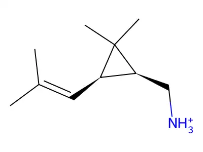 [2,2-Dimethyl-3-(2-methylprop-1-enyl)cyclopropyl]methanamine;hydrochloride structure
