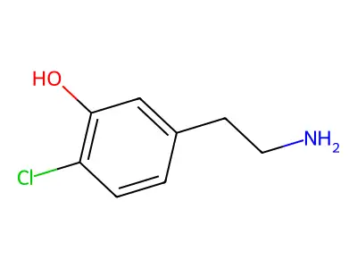 2-(4-氯-3-羟基苯基)乙胺 structure