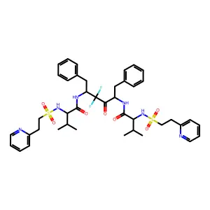 Bis(Val-NH)-diF-acetone deriv. structure