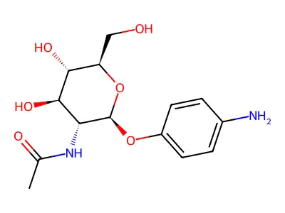 4-Aminophenyl 2-Acetamido-2-deoxy-beta-D-glucopyranoside structure