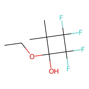 1-Ethoxy-2,2,3,3-tetrafluoro-4,4-dimethylcyclobutan-1-ol structure