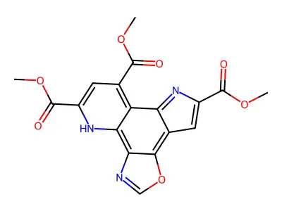 噁唑并吡咯并喹啉三甲酯 structure