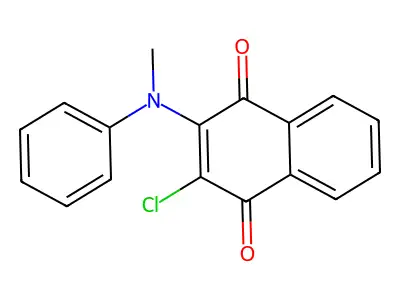 1,4-Naphthalenedione, 2-chloro-3-(methylphenylamino)- structure