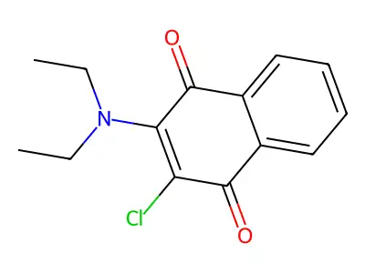 2-Chloro-3-(diethylamino)naphthalene-1,4-dione structure