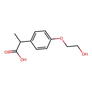 2-(4-羟乙氧基苯基)丙酸 structure