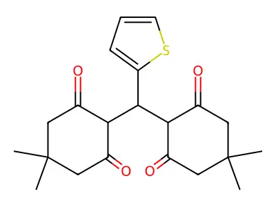 2,2'-(2-Thienylmethylene)bis[5,5-dimethyl-1,3-cyclohexanedione] structure