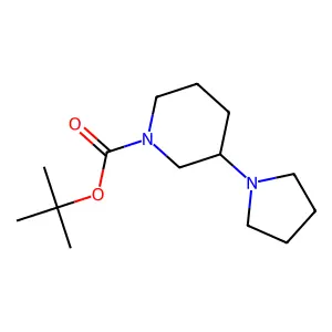 3-(1-Pyrrolidinyl)-1-piperidinecarboxylic acid 1,1-dimethylethyl ester structure