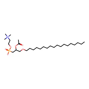 (2-Acetoxy-3-octadecyloxy)propyl-1-phosphocholine structure
