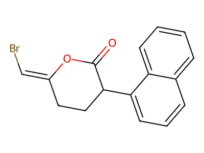 6-(溴亚甲基)四氢-3-(1-萘基)-2H-吡喃-2-酮 structure