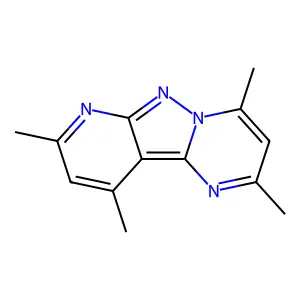 2,4,8,10-Tetramethylpyrido[2',3':3,4]pyrazolo[1,5-a]pyrimidine structure