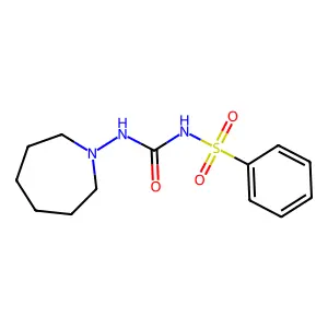 1-(Hexahydro-1H-azepin-1-yl)-3-(phenyl sulfonyl)urea structure