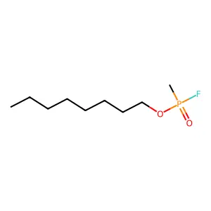 n-Octyl methylphosphonofluoridate structure