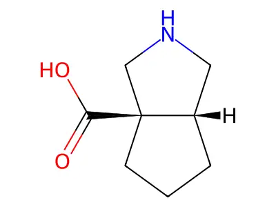 rac-(3aR,6aR)-octahydrocyclopenta(c)pyrrole-3a-carboxylic acid structure