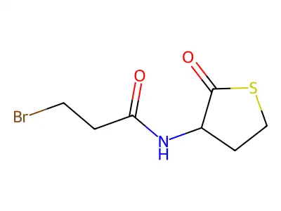 3-bromo-N-(2-oxothiolan-3-yl)propanamide structure