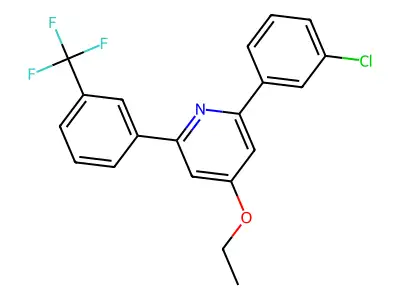 2-(3-Chlorophenyl)-4-ethoxy-6-[3-(trifluoromethyl)phenyl]pyridine structure