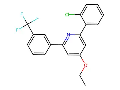 Pyridine, 2-(2-chlorophenyl)-4-ethoxy-6-(3-(trifluoromethyl)phenyl)- structure