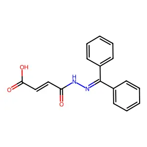 2-Butenedioic acid (Z)-, mono((diphenylmethylene)hydrazide) structure