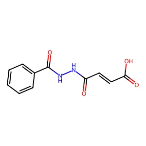 (2Z)-4-oxo-4-[2-(phenylcarbonyl)hydrazinyl]but-2-enoic acid structure