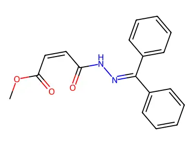 Methyl 4-(2-benzhydrylidenehydrazinyl)-4-oxobut-2-enoate structure