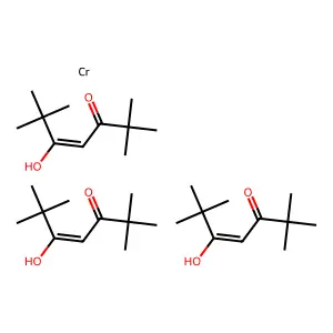 Tris(2,2,6,6-tetramethyl-3,5-heptanedionato)chromium(III) structure