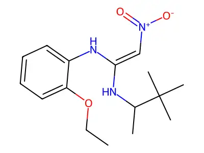1-N'-(3,3-dimethylbutan-2-yl)-1-N-(2-ethoxyphenyl)-2-nitroethene-1,1-diamine structure
