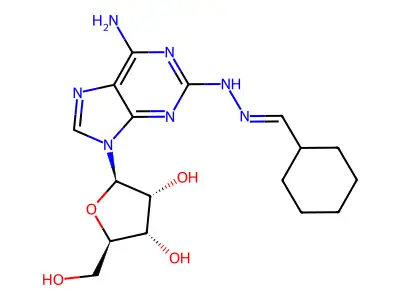 2-[(Cyclo-hexylmethylene)hydrazino] adenosine structure