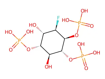D-myo-Inositol, 3-deoxy-3-fluoro-, 1,4,5-tris(dihydrogen phosphate) structure