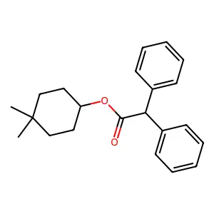 4-Diphenylacetoxy-1,1-dimethylcyclohexane structure