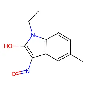 1-ethyl-3-(hydroxyimino)-5-methyl-2,3-dihydro-1H-indol-2-one structure