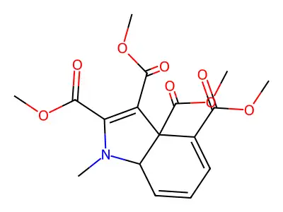 tetramethyl 1-methyl-7aH-indole-2,3,3a,4-tetracarboxylate structure