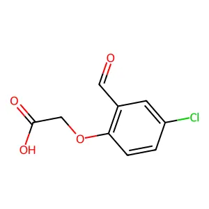 2-(4-氯-2-甲酰基苯氧基)乙酸 structure