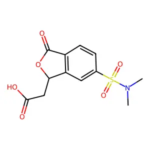 (6-Dimethylsulfamoyl-3-oxo-1,3-dihydro-isobenzofuran-1-yl)-acetic acid structure