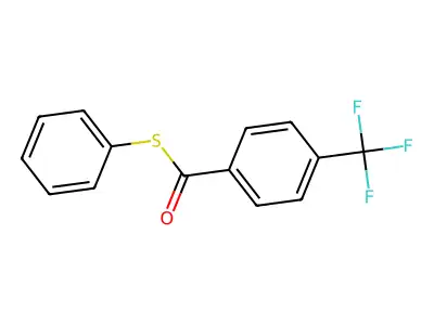 S-phenyl 4-trifluoromethylbenzothioate structure