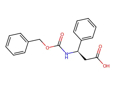 (3R)-3-{[(benzyloxy)carbonyl]amino}-3-phenylpropanoic acid structure
