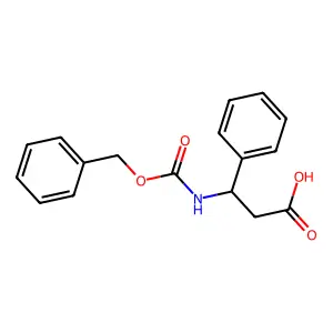 (S)-3-(((Benzyloxy)carbonyl)amino)-3-phenylpropanoic acid structure