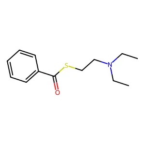 S-[2-(diethylamino)ethyl] benzenecarbothioate structure