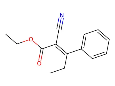 2-Pentenoic acid,2-cyano-3-phenyl-, ethyl ester structure