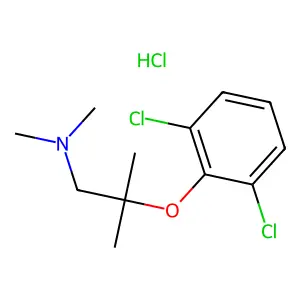 Propylamine, 2-(2,6-dichlorophenoxy)-N,N,2-trimethyl-, hydrochloride structure