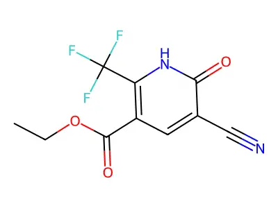 Ethyl 5-cyano-6-hydroxy-2-(trifluoromethyl)pyridine-3-carboxylate structure