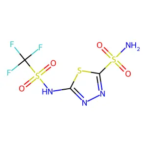 5-(Trifluoromethylsulfonylamino)-1,3,4-thiadiazole-2-sulfonamide structure