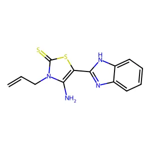 4-amino-5-(1H-benzimidazol-2-yl)-3-prop-2-enyl-1,3-thiazole-2-thione structure