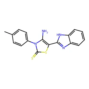 4-amino-5-(1H-benzimidazol-2-yl)-3-(4-methylphenyl)-1,3-thiazole-2(3H)-thione structure