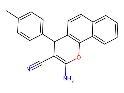 2-amino-4-(4-methylphenyl)-4H-benzo[h]chromene-3-carbonitrile structure
