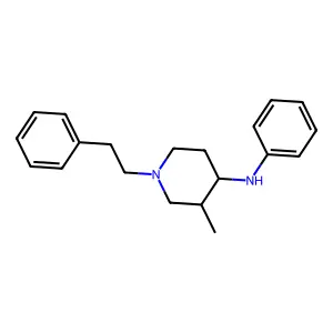 3-Methyl-N-phenyl-1-(2-phenylethyl)-4-piperidinamine structure