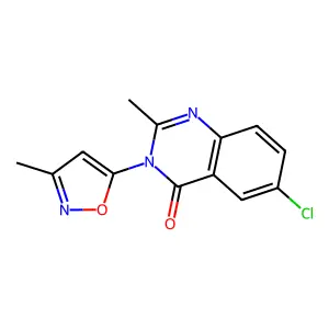 4(3H)-Quinazolinone, 6-chloro-2-methyl-3-(3-methyl-5-isoxazolyl)- structure