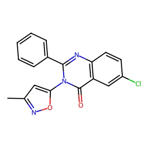4(3H)-Quinazolinone, 6-chloro-3-(3-methyl-5-isoxazolyl)-2-phenyl- structure