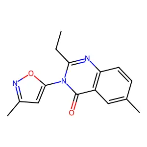 4(3H)-Quinazolinone, 2-ethyl-6-methyl-3-(3-methyl-5-isoxazolyl)- structure