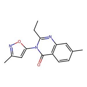 4(3H)-Quinazolinone, 2-ethyl-7-methyl-3-(3-methyl-5-isoxazolyl)- structure